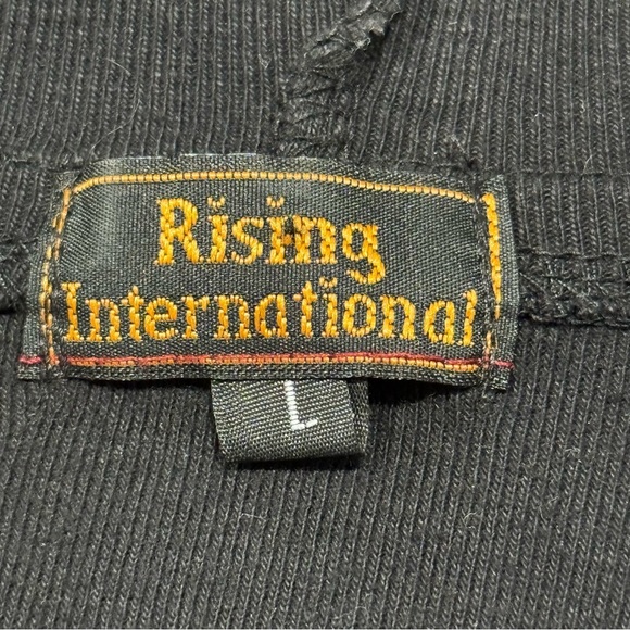 Rising International Long Zip Up Jacket Size L Boho Hippie Floral Patchwork - Picture 9 of 11